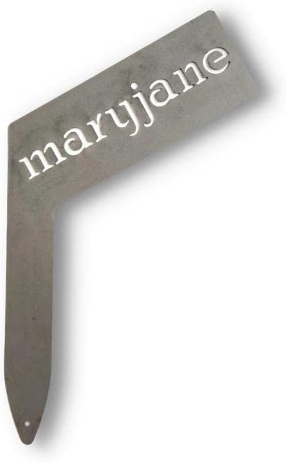 Planter Size Small Metal Garden Plant Vegetable Flower or Herb Markers 13.5 Inches Tall (maryjane, Raw, Unfinished Steel)