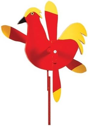 Red Rooster Whirligig/Whirly Bird Garden Spinner Lawn Decoration Amish-made