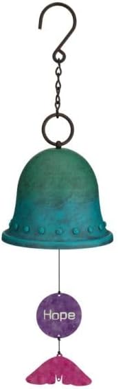 Regal Art & Gift Wind Bell for Outdoor and Garden Use | Decorative Hanging Bell with Soothing Chime Tones for Porch, Patio, Balcony, or Yard Décor | Steel Construction | Hope | 22 Inch