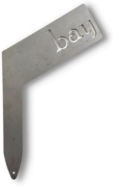 Planter Size Small Metal Garden Plant Vegetable Flower or Herb Markers 13.5 Inches Tall (bay, Raw, Unfinished Steel)