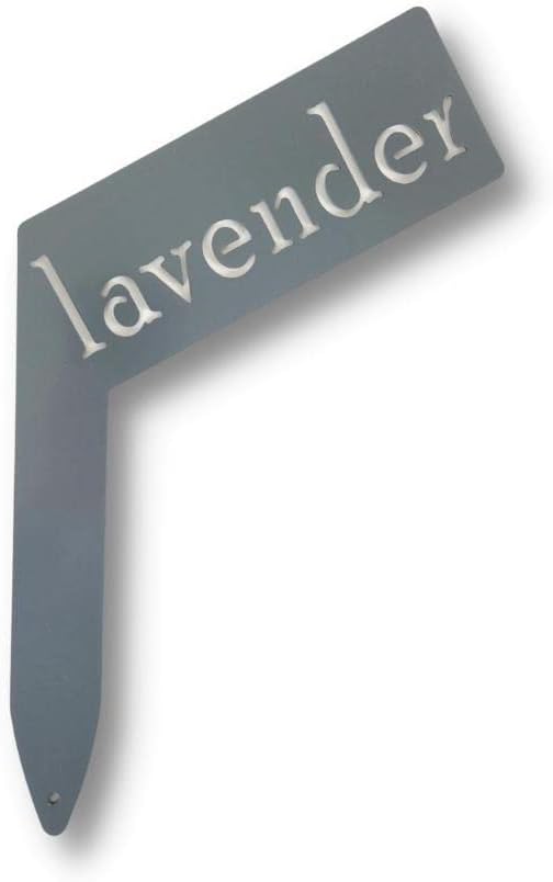 Planter Size Small Metal Garden Plant Vegetable Flower or Herb Markers 13.5 Inches Tall (lavender, Primed Finish)