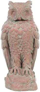 Solid Rock Stoneworks Large Owl- Concrete Garden Statue- 22in Tall