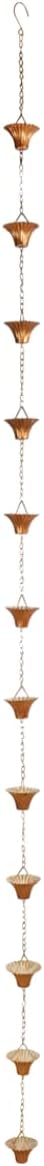 Esschert Design TH87 Copper Plated Rain Chain