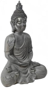 LuxenHome Large Buddha Statue Outdoor and Indoor, 22" Fiber Stone Meditating Buddhas Garden Statues Outdoor, Zen Buddha Garden Sculptures & Statues, Outdoor Statues for Patio, Backyard Deck
