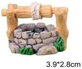 Miniature Stone Well Resin Water Pool, 3.9 x 2.8cm, DIY Fairy Garden Decor, Craft Garden Sculptures and Statues