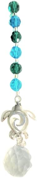 SEA Turtle Car Charm, Crystal Suncatcher, Handmade, Gift Wrapped, Mirror Decoration, Car Accessory, Sea Turtle Gift