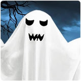 4 Pack Halloween Hanging Ghosts, 27.5 Inch with Light Up Ghost Kit for Indoor Outside Ornaments, Spooky Yard Tree Halloween Decorations Outdoor, Party Décor