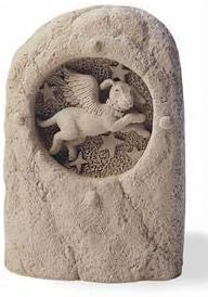 Carruth Studio, Star Chaser Wall Plaque Garden Statue Figurine, Original Sculpture Handcrafted in Stone, Artisan Made