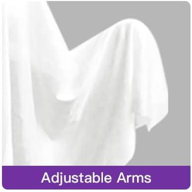 4 Pack Halloween Hanging Ghost Decorations, 27.5" Light Up Spooky Floating Ghosts with Blue LED, Outdoor & Indoor Haunted House, Porch, Yard, Party Decor, Patio Lawn Garden