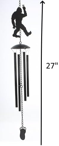 The Bridge Collection 27" Metal Bigfoot Wind Chime - Bigfoot Gifts - Big Foot Yard Decor - Bigfoot Decor - Metal Wind Chimes - Big Foot Silhouette Wind Chime - Windchimes for Garden Decor