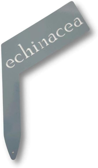 Planter Size Small Metal Garden Plant Vegetable Flower or Herb Markers 13.5 Inches Tall (echinacea, Primed Finish)