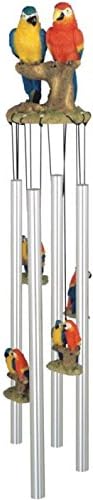 StealStreet Round Top Parrots Hanging Porch Garden Decoration Wind Chime