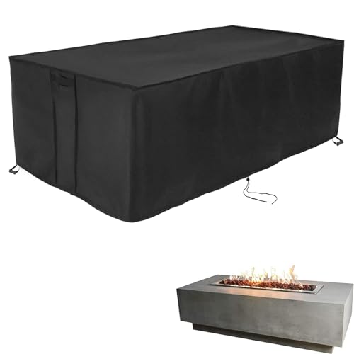Rectangular Fire Pit Cover for Firepit Table, 60 x 28 x 17 Inch