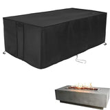 Rectangular Fire Pit Cover for Firepit Table, 60 x 28 x 17 Inch