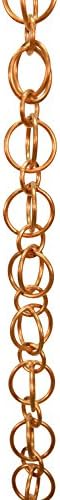 Nutshell Stores Double Loops Rain Chain - Copper - 9 Feet