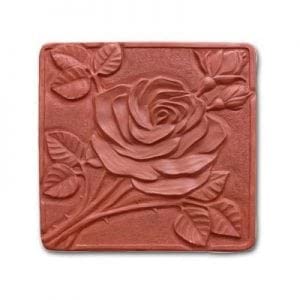 Rose Stepping Stone Mold, 15.5" Square, Concrete Stepping Stone Mold, Durable, Injection Molded Plastic