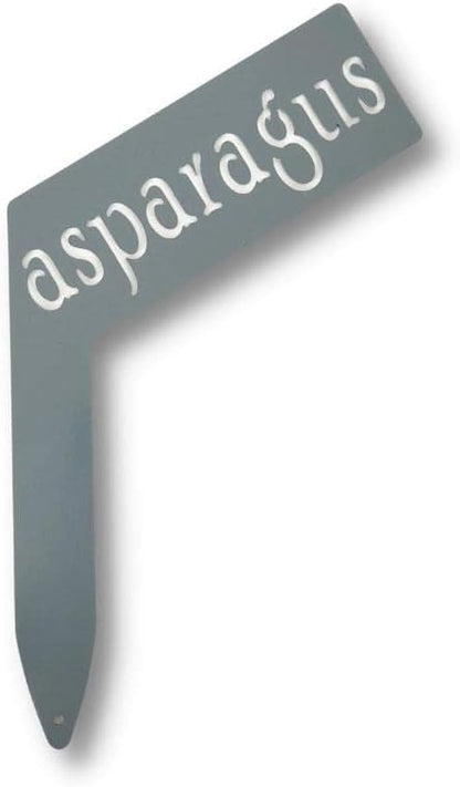 Planter Size Small Metal Garden Plant Vegetable Flower or Herb Markers 13.5 Inches Tall (asparagus, Primed Finish)
