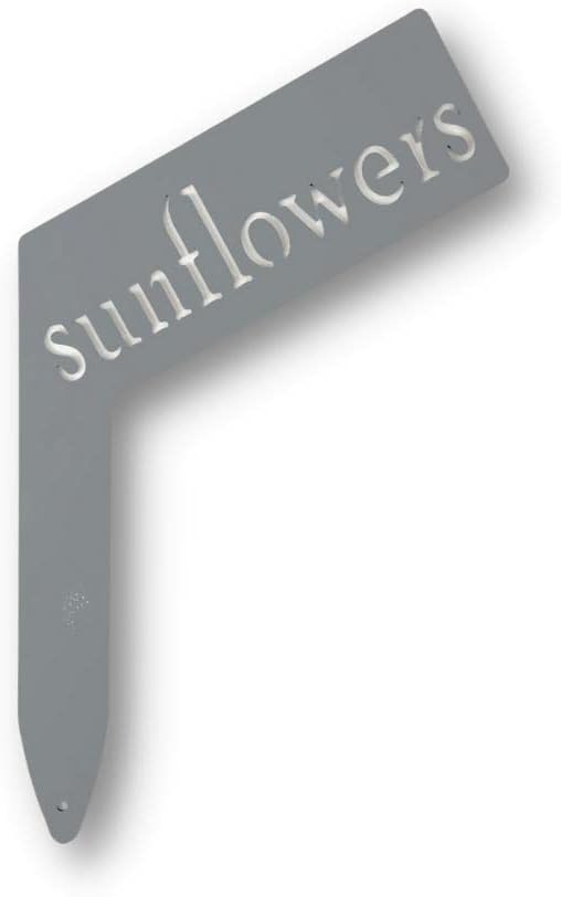 Planter Size Small Metal Garden Plant Vegetable Flower or Herb Markers 13.5 Inches Tall (sunflowers, Primed Finish)