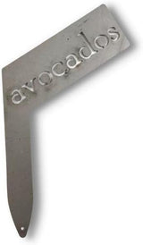 Planter Size Small Metal Garden Plant Vegetable Flower or Herb Markers 13.5 Inches Tall (avocados, Raw, Unfinished Steel)