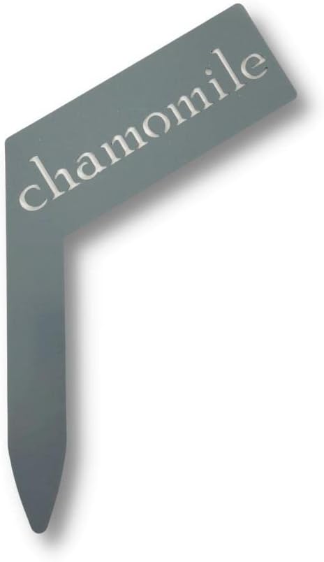 Planter Size Small Metal Garden Plant Vegetable Flower or Herb Markers 13.5 Inches Tall (chamomile, Primed Finish)