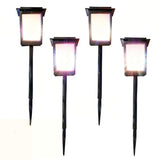 4Pack Solar Pathway Lights with Prismatic Glow