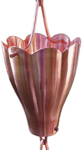 Nutshell Stores XL Scallop Cups Rain Chain - Copper - 9 Feet