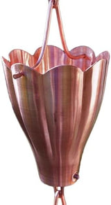Nutshell Stores XL Scallop Cups Rain Chain - Copper - 9 Feet