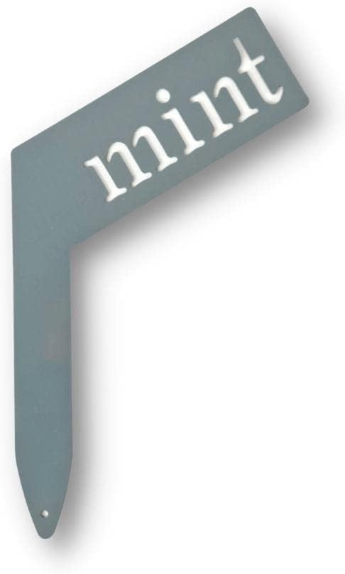 Planter Size Small Metal Garden Plant Vegetable Flower or Herb Markers 13.5 Inches Tall (mint, Primed Finish)