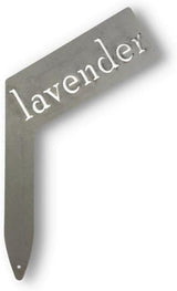 Planter Size Small Metal Garden Plant Vegetable Flower or Herb Markers 13.5 Inches Tall (lavender, Raw, Unfinished Steel)