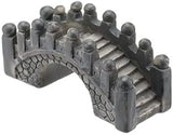 Grey Stone Arch Bridge Miniature Fairy Garden Accessories - Miniature Pond Lawn Garden Ornament Figurines, Mini Lighthouse Water Well Bridge Figurines, Micro Landscape Ornaments for DIY Kit