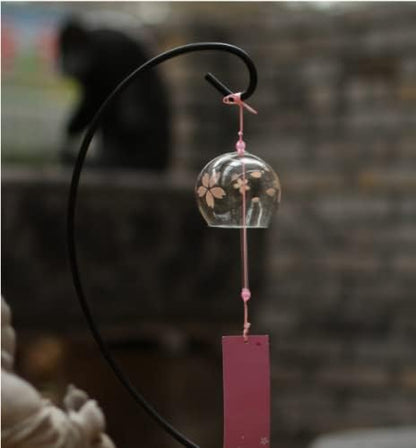 Japanese Wind Chimes Set of 2, Glass Wind Bells, Hanging Home Garden Wedding Indoor Outdoor Decoration