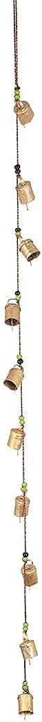 Generic Rustic Vintage Bell Hanging String for Home Decor Wall Door Window Decoration, Garden and Outdoor- 10 Handmade Cowbells Gifting