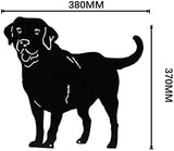 CXWLD Metal Dog Stake Statue Garden Lawn Black Labrador Silhouette Decoration Animal Sculpture Outdoor Decor Yard Sign for Yard Patio Backyard Pathway Sidewalk, 38x37CM (BLAC1)