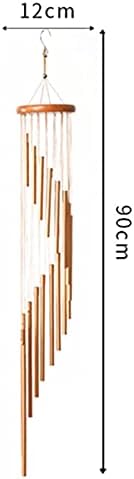 ZKG 35.4in 18 Tubes Wind Chimes Metal Wind Bells Garden Patio Outdoor Wall Hanging Home Decor Gift (Gold)