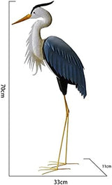 Outdoor Statue Garden Sculpture Egret Statue Courtyard Zoo Craft Product, Patio Garden Decoration, Iron Piece Craft Product (70cm)