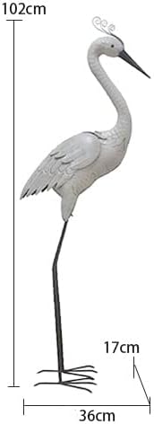 Outdoor Sculptures for Garden Crane Sculpture, Villa Garden Decoration Large Bird Statue Decoration Wrought Iron Crane Animal Metal Sculpture