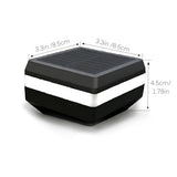 Solar Fence Post Cap Lights - 4-Pack, Dual-Color, 2"x2" & 3"x3"