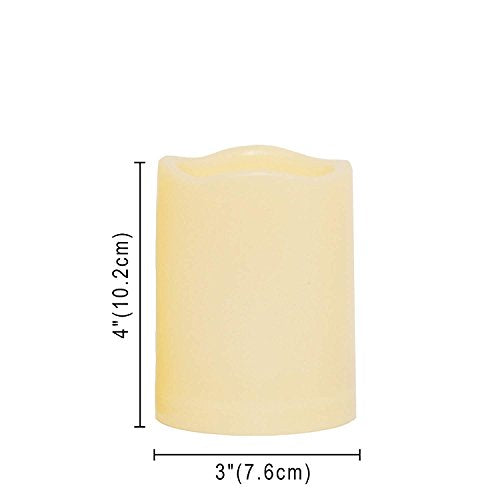 Waterproof LED Flameless Candles - 3x4" Remote Timer 2-Pack