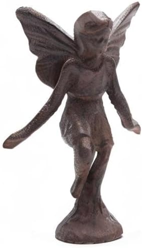BRASSTAR Cast Iron Fairy Statue Collection Garden Home Office Desk Fairy Tale Decor Elf Angel Figurine PTWQ010