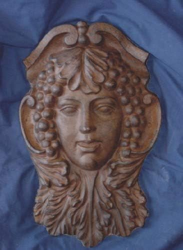 Greenlady Face Plastic Craft Mold use with Concrete or Cement to Make Decorative Garden Stones 7028