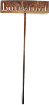 Classic Metal Garden Markers 19 Inches Tall (butternut, Naturally Rusted)