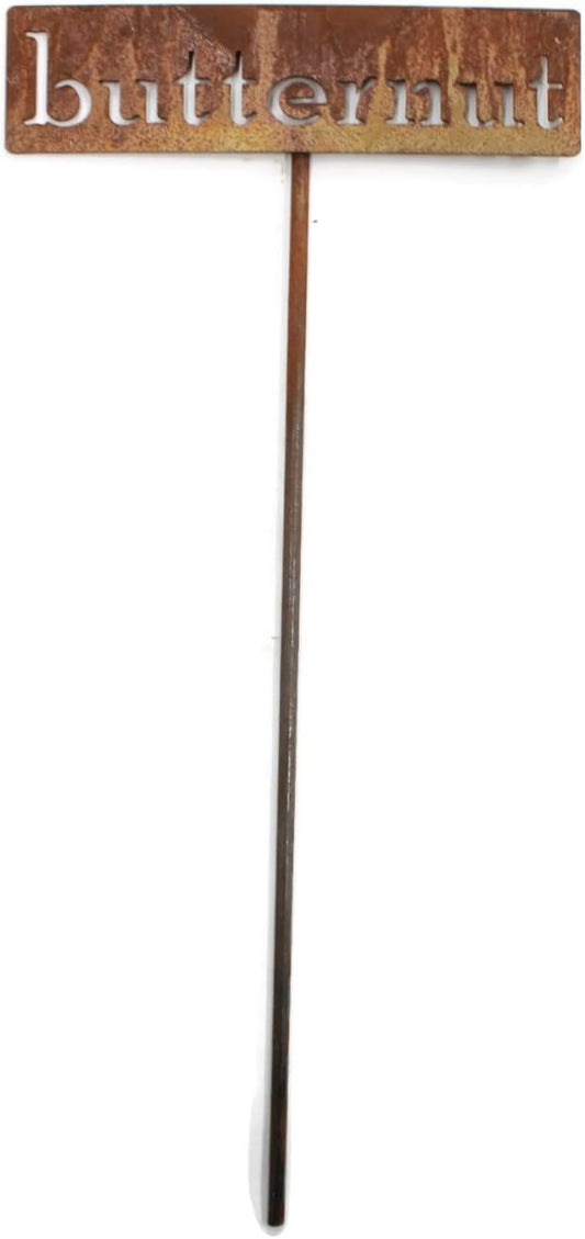 Classic Metal Garden Markers 19 Inches Tall (butternut, Naturally Rusted)