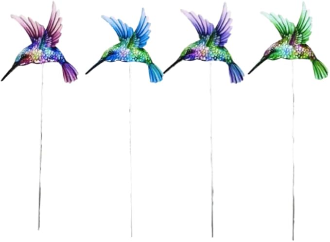 A Set of Adorable Wrought-Iron Garden planters is Suitable for Various Places Such as patios, courtyards, corridors, etc. (Hummingbird)