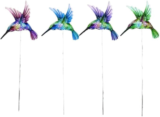 A Set of Adorable Wrought-Iron Garden planters is Suitable for Various Places Such as patios, courtyards, corridors, etc. (Hummingbird)