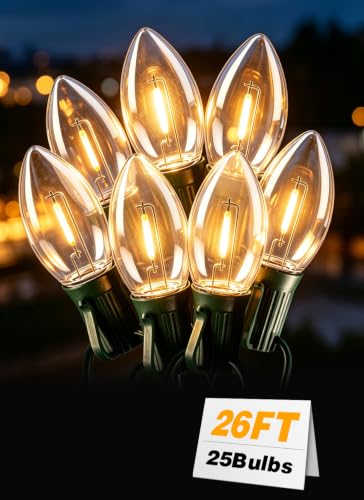 26FT C9 Clear LED String Lights - Christmas