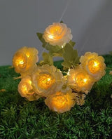 6 Pack Solar Garden Lights Outdoor, 42" Tall 42 LEDs Hibiscus Solar Flower Lights, IP65 Waterproof Decorative Landscape Lighting for Pathway Patio Yard Walkway Decor (Warm White)