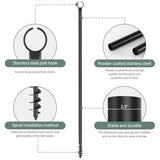 String Light Poles - 10 Ft, 2 Pack, Outdoor Bistro