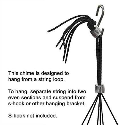Woodstock Chimes Signature Collection, Windsinger Chimes of King David, 88'' Black Wind Chimes for Outdoor, Patio, Home or Garden Décor (WWKB)
