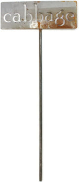 Classic Metal Garden Markers 19 Inches Tall (cabbage, Naturally Rusted)