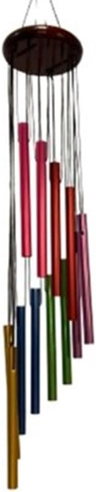 Colorful Wind Chimes Metal Aluminum Multicolor 12 Rods Tubes Rainbow Windchime with Hook Weather Resistant Home Outside Garden Ornament Patio Yard Balcony Entrance Decor